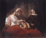 Rembrandt, Jacob Blessing the Sons of Joseph